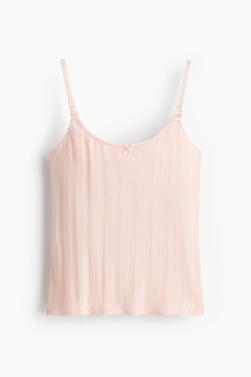 H&M MAMA Pointelle nursing strappy top